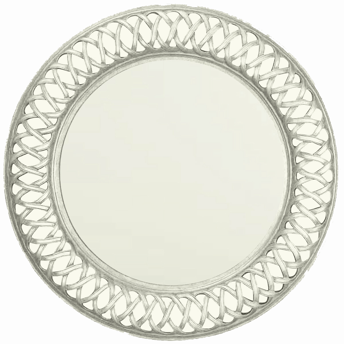 AF037 Wall décor art mirror silver classic ornate round